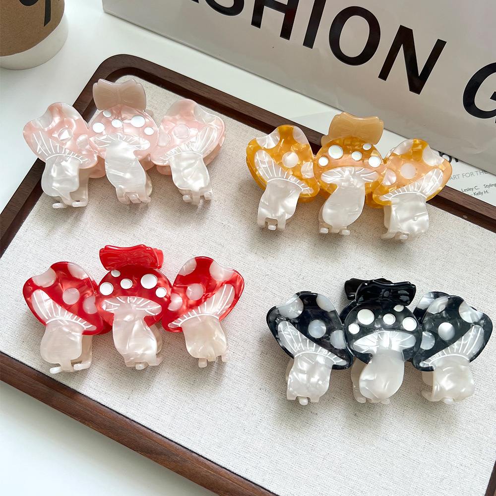 11 см. Красочные грибы ацетатные волосы Claw Clips аксессуары для женщин для женщин